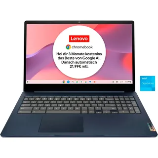 Lenovo IdeaPad 15,6" Intel Celeron N4500 8 GB RAM 128 GB SSD Intel X4500 Chrome OS blau
