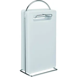 Haushalt International 7-teiliges Frühstücks-Set 6 Schneidebretter mit praktischem Ständer weiß