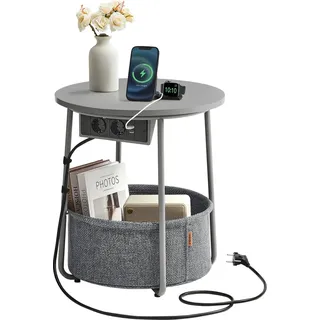 VASAGLE Beistelltisch grau 39,6 x 45,0 x 50,0 cm