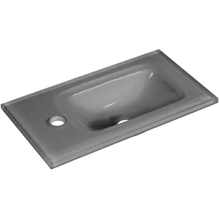 Fackelmann Glas-Waschbecken für Gäste-WC 45 cm Grau