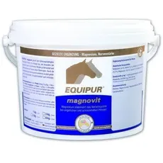 EQUIPUR - magnovit | 3 kg | Ergänzungsfuttermittel für Pferde | Bei fütterungsbedingtem Magnesium-Vitamin B12-Mangel | Zur Unterstützung ängstlicher und schreckhafter Pferde