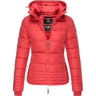 Marikoo Sole Damen Steppjacke mit Kapuze Herbst Jacke Winterjacke Rot Gr. 38 - M - Rot