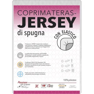 V.I.P. Very Important Pillow V.I.P. Jersey-Matratzenschoner aus elastischem Frottee, atmungsaktiv, elastisch, für Einzelbett, 90 x 200 cm, Höhe 25 cm