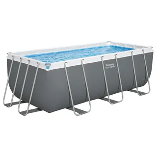 Steel Pro MAXTM Solo Pool ohne Zubehör 412 x 201 x 122 cm, grau, eckig