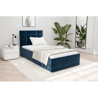 Westfalia Schlafkomfort Polsterbett »Prag« 3 Matraztenarten wählbar, mit und ohne Bettkasten, blau