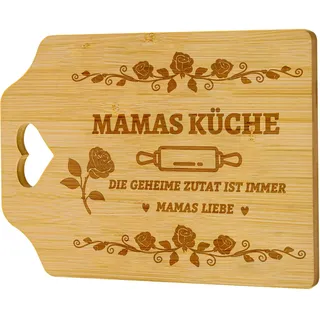 Sevenpers Geschenke für Mama– Graviertes Bambus Schneidebrett Geburtstagsgeschenk für Mama 31x21x1cm Personalisiert Küchenschneidebrett Muttertagsgeschenk