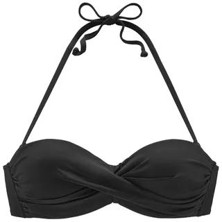 LASCANA Bügel-Bandeau-Bikini-Top Damen schwarz Gr.34 Cup B