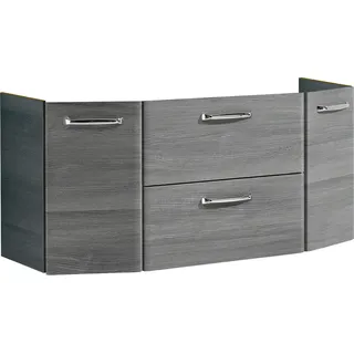 pelipal Waschtischunterschrank Quickset 328 BxHxT 111 x 51,5 x 48 cm graphit Struktur quer zerlegt ohne Waschtisch - Grau