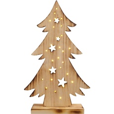 Bild »Tannenbaum, Weihnachtsdeko aus Holz«, Leuchtmittel LED-Board LED fest integriert, Holz-Stehleuchte, Höhe 47,5 cm, beige