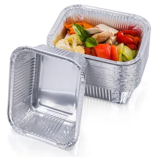 Mamatura Aluschalen klein [Napoleon Gasgrills] 25 Napoleon Alu Tropfschalen, Fettauffangschalen Gasgrill, Gilltassen | Napoleon Grill Zubehör | Travel-Q, Smoker, Rogue | Asietten Alu Grillschalen (25)