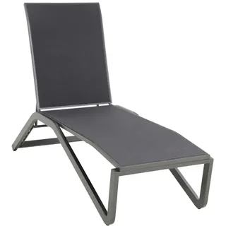 MWH Verona Gartenliege Aluminium/Textilene eisengrau