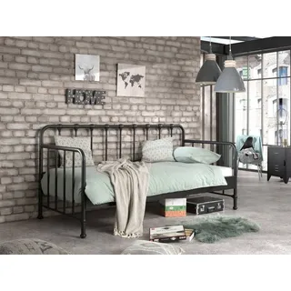 Vipack Kinderbett BRONXX 90 x 200 cm Holz matt schwarz