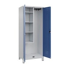 CP Putzmittelschrank Classic Plus 080110-02 S10005 fernblau, lichtgrau 80,0 x 50,0 x 195,0 cm, aufgebaut