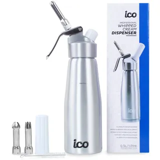 500ml Sahnespender, Aluminium Sahnesyphon Kompatibel mit 8g Sahnekapseln | Professionelle Sahnespender für selbstgemachte Schlagsahne, Desserts, und Schäume, Kompatibel Mit Patronen für Sahnespender