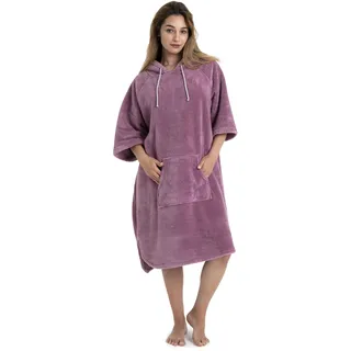 Badeponcho OTTO HOME "Lillou, Surfponcho ideal für Sauna, Spa & im Urlaub" Gr. XXL, lila (mauve), L:130cm, Microfaser, Hausmäntel, Badeponcho, weich und kuschelig, plüsch, Fleece, Unisex, für Damen und Herren