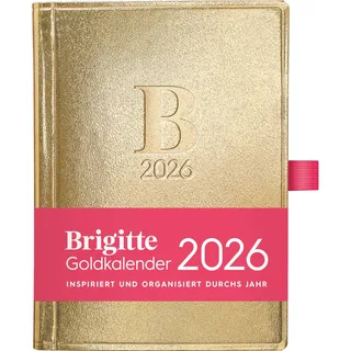 DuMont Buchverlag DUMONT - BRIGITTE Goldkalender 2026 – Taschenkalender im Buchformat – 10 x 14 cm – Lifestyle & Organisation