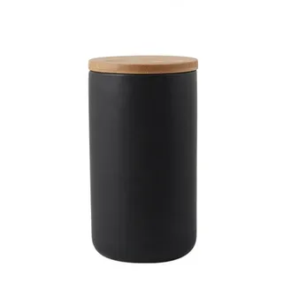 OnePine Vorratsdosen Keramik mit Bambusdeckel Vorratsdose Kaffeedose Teedose - 1000ml/34 oz Keramik Aufbewahrungsdosen für Tee Kaffee Bohne Zucker Gewürz Nüsse Korn