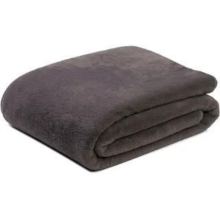 Gözze Merino Wendewohndecke Kuscheldecke 220 x 240 cm Grau