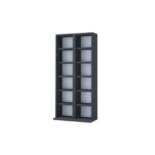 VCM CD-Regal 42 x 20 x 92 cm Schwarz