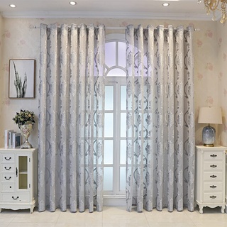 M&W DAS DESIGN Gardinenschal halbtransparent Vintage Retro Barock Dekoschal Stoff Ösenschal Voile Fensterschal Stickerei Jacquard Stores Gardinen