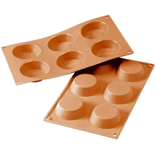 silikomart | SF016 Silikonform für TARTELLETTA Monoportionen, antihaftbeschichtet, 6 Kavitäten, Packung mit 1 Kuchenform, Ø 70 h 20 mm, Made in Italy