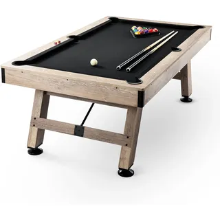 VEVOR Billardtisch, 2,13 m Billardtisch, Billardtisch mit Verstellbaren Beinen, Billardtisch-Set inkl. Bällen, Queues, Kreide und Bürste, Perfekt für Familienspielzimmer für Kinder & Erwachsene