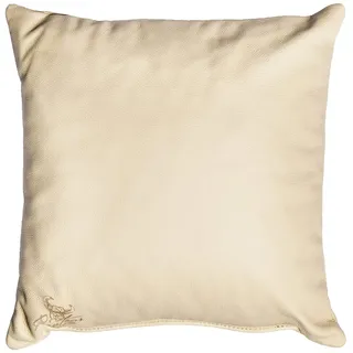 Centaur - Deko Lederkissen 50 x 50 cm für Sofa oder Schlafzimmer Champagner/beige - Echt Leder Kissen Echtleder Sofakissen Lederoptik