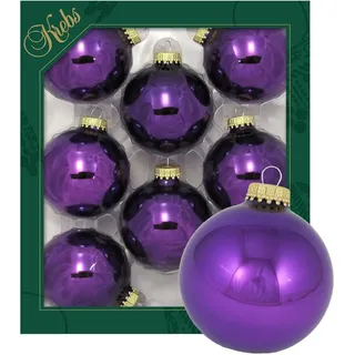 Krebs Glas Lauscha lila 7cm