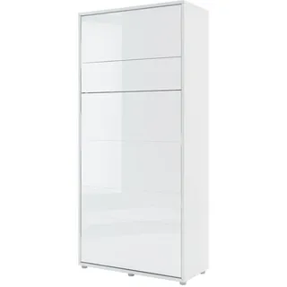 Mirjan24 Bed-Concept 90 x 200 cm Weiß Matt/Weiß Hochglanz