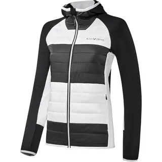 Black Crevice Damen Hybrid Jacke mit Kapuze I Größen 36-46 I 85% Nylon & 15% Spandex I Atmungsaktive, wind- & wasserabweisende Sportjacke mit 100g Isolierung I Elastisch & leicht