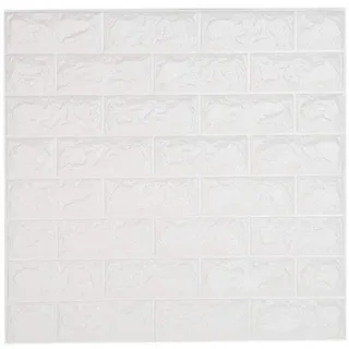 NHSUNRAY 3D Wandpaneele Selbstklebend 3D Ziegel Tapete Selbstklebende Wasserdicht PE Schaum Wanddekoration Wandaufkleber für Schlafzimmer Wohnzimmer Badezimme (60 x 60 cm 5 Stück)