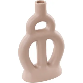 Beliani Blumenvase Porzellan beige Kozani