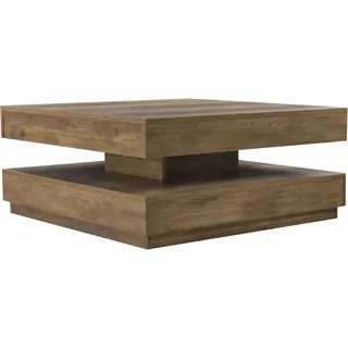 [en.casa] Couchtisch Florenz 76x76x38 cm Holzoptik