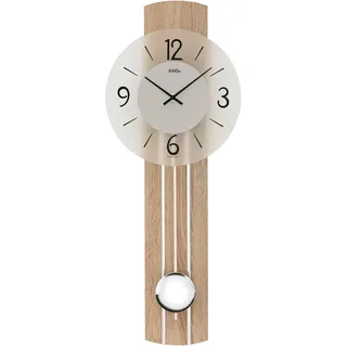 AMS Moderne Wanduhr mit Quartzwerk, batteriebetrieben Quartz-Pendeluhr 60cm- 7274