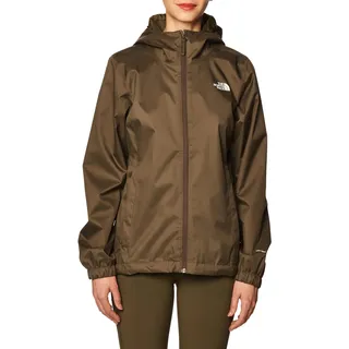 THE NORTH FACE W Quest Jacket Grau-Grün, Damen Regenjacke, Größe M - Farbe New Taupe Green - TNF White