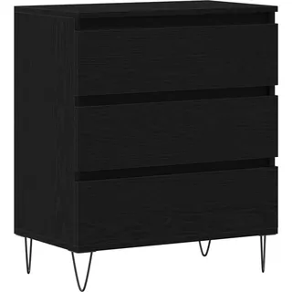 vidaXL Sideboard Schwarz Eichen-Optik 60 x 35 x 70 cm Holzwerkstoff - Schwarz