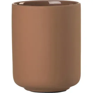 Zone Denmark Ume Zahnputzbecher, Zahnbürstenhalter, Zahnbürstenbecher, aus Steinzeug/Keramik, Schönes & Praktisches Badezimmer Zubehör, Durchm. 8,3 cm, Höhe 10,3 cm, Terracotta