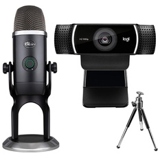 Logitech C922 Pro Stream Webcam (Full HD 1080p-Streaming) + Blue Yeti X, Professionelles USB-Kondensatormikrofon