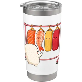 Funny Sushi Rice Character Shopping for Neta Outfits Cute Doppelwandiger Edelstahl-Thermobecher