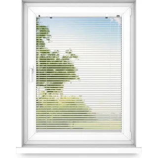 time4blinds - Jalousien Fenster Innen ohne Bohren, Alu Jalousie Aluminium Rollos, Silberner Glanz, Links, 900x1000
