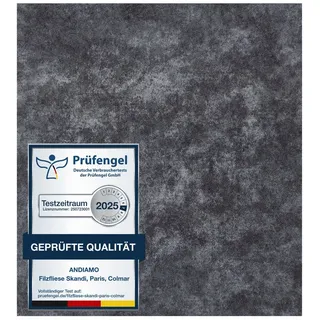 Andiamo Teppichfliese »Colmar Nadelfilz« quadratisch 4 mm Höhe 40x40 cm, selbstklebend, robust & strapazierfähig, 25 Stück (4 qm), grau