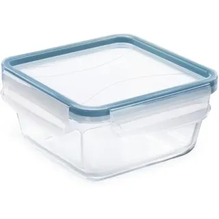 Rotho Frischhaltedose , Blau , Glas , 0,75 l , rechteckig , 16.5x7.8x16.5 cm , BPA-frei, Reach, DIN EN ISO 14001, DIN EN ISO 9001 , lebensmittelecht, wasserdicht, Deckel mit Sichtfenster , Küchenzubehör, Vorratsbehälter, Frischhaltedosen