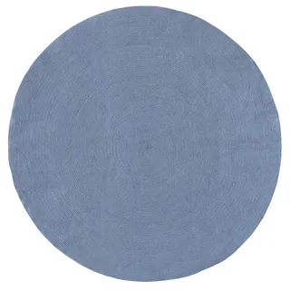 HAMID Nansa Indoor-/Outdoor-Teppich, recyceltes PET – Waschbar und wasserabweisend – Umweltfreundlich und nachhaltig – Ideal für Terrasse, Garten oder Wohnzimmer (200 x 200 cm, Blau)