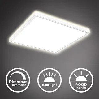 B.K.Licht Ultraflaches LED Panel mit LED backlight, weiß,1xLED/22W