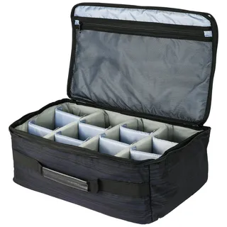 HMF 18442-02 Kameratasche, Kamerakoffer individuelle Trennwände, Spiegelreflex, 44 x 28 x 18 cm, Schwarz