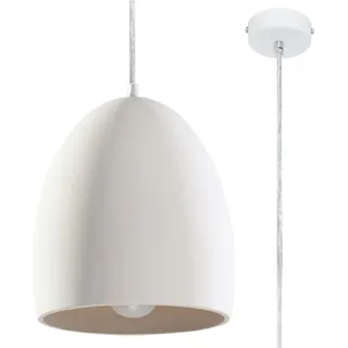 Keramische Pendelleuchte FLAWIUSZ 1xE27 15W Keramik 122x30x30cm Sollux Lighting - Weiß