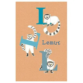 Komar Bild »ABC Animal L« Buchstaben 1 Stk. tlg. Wandbild zur Dekoration - ohne Rahmen, bunt