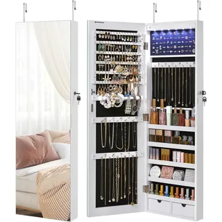 Songmics Schmuckschrank mit langem Spiegel