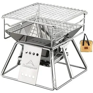 Campingmoon X-Mini kleiner Edelstahl-Holzkohle-Grillbeutel
