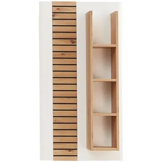 Stylife Wandboard , Weiß, Eiche Artisan , Holzwerkstoff , 55x106x17 cm , Holzmöbel, Wohnwände Holz, Wohnwand Serien Holz